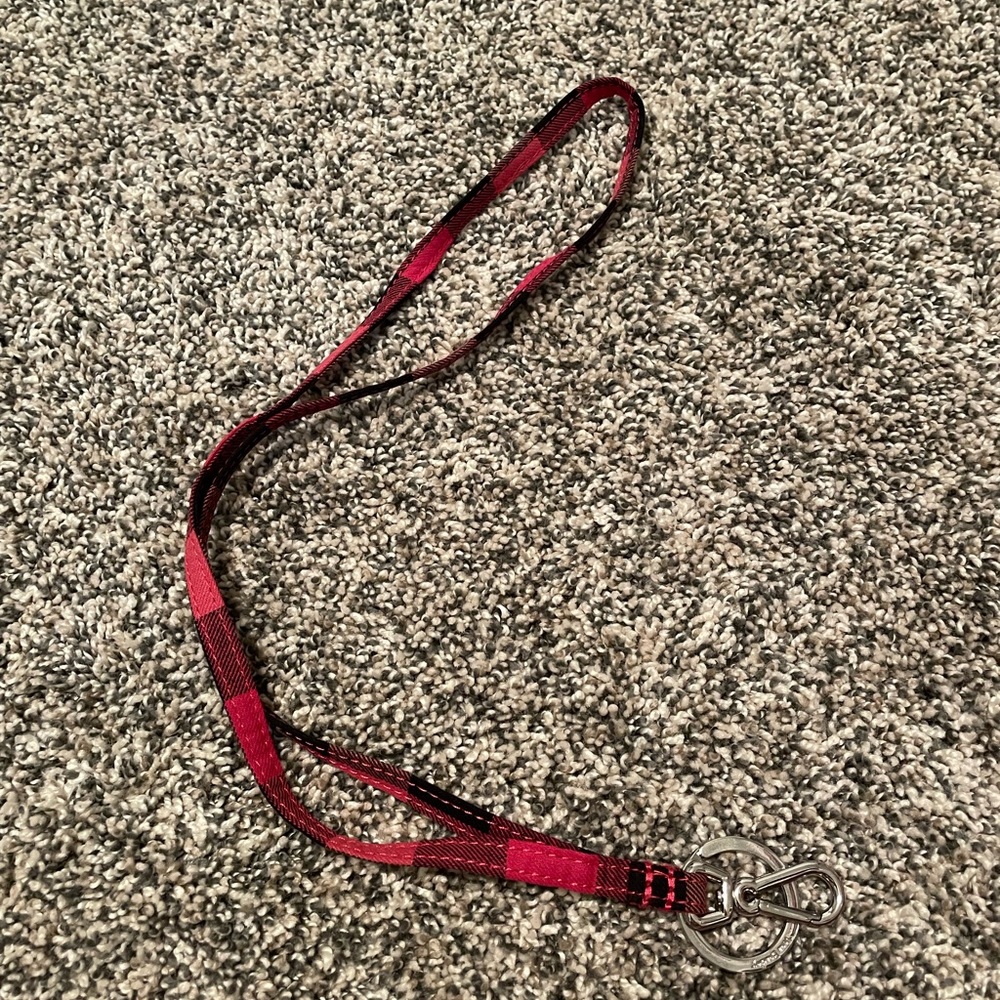 Vera Bradley lanyard red Buffalo plaid